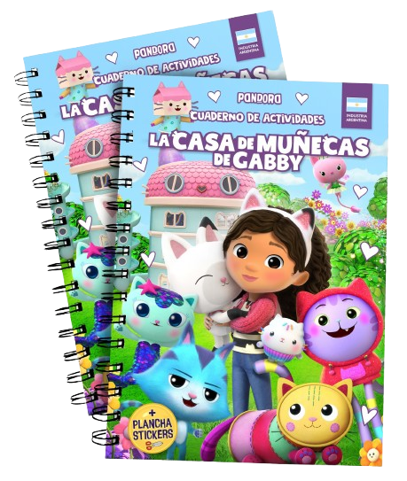 Producto - Cuaderno GABBY S DOLLHOUSE de Actividades + Stickers para Recortar