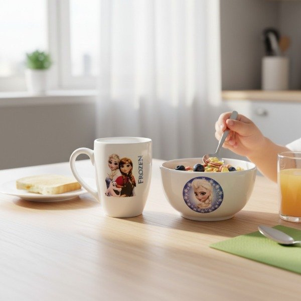 Producto - TAZA BOMBE MAS CUENCO CERAMICA VITRIFICADA VARIOS PERSONAJES - 0