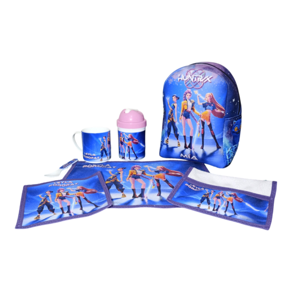 Producto - Set De Jardín y Mochila Guerreras K-POP Huntrix Personalizado con Nombre