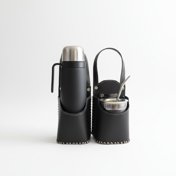 Producto - PORTA MATE CUERO NEGRO