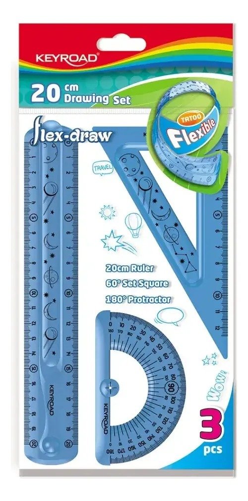 Producto - SET Geometria Flexible Keyroad 20 cm KR971698 Azul - 1