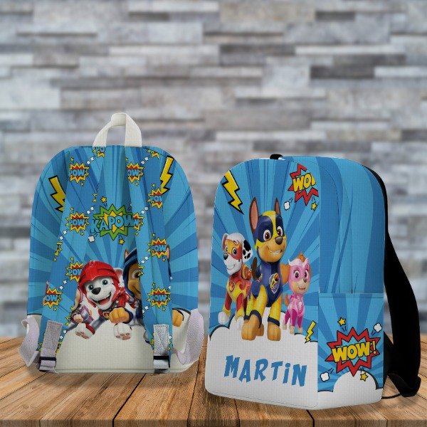 Producto - Diseño Digital / Plantilla Para Mochila Full Print De Paw Patrol M2