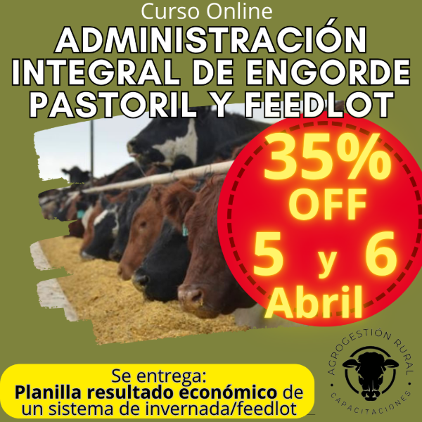 Producto - Curso Online: Administración Integral de Engorde Pastoril y Feedlot