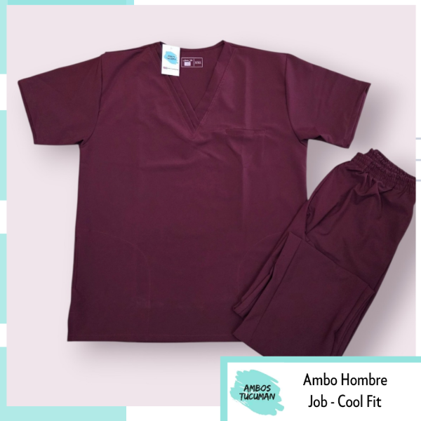 Producto - Ambo Job Cool Fit (Bordo Liso)