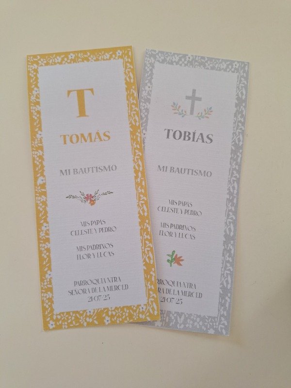 Producto - Estampita Bautismo "Tobi" - 4