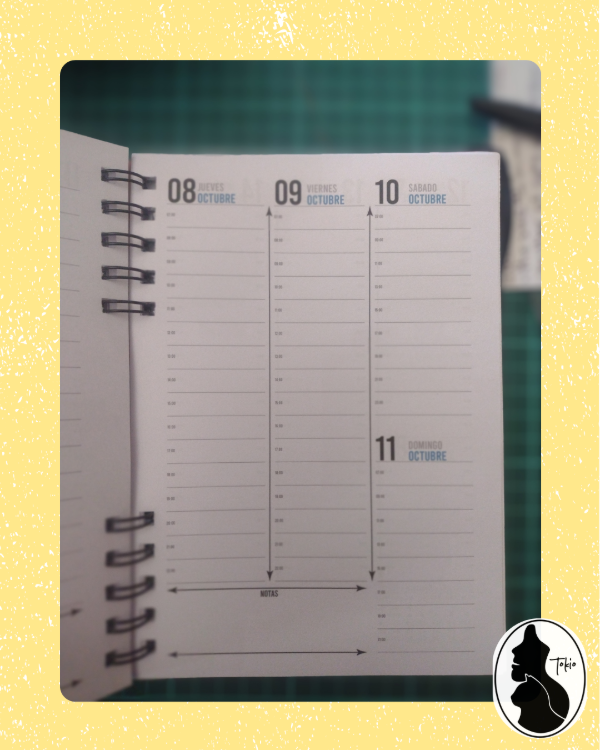 Producto - Agenda Semana a la Vista con Horario (Opción Tapa Personalizada)