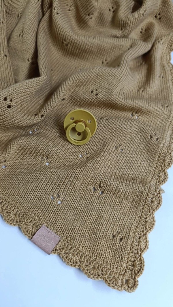 Producto - Manta tejida Mostaza