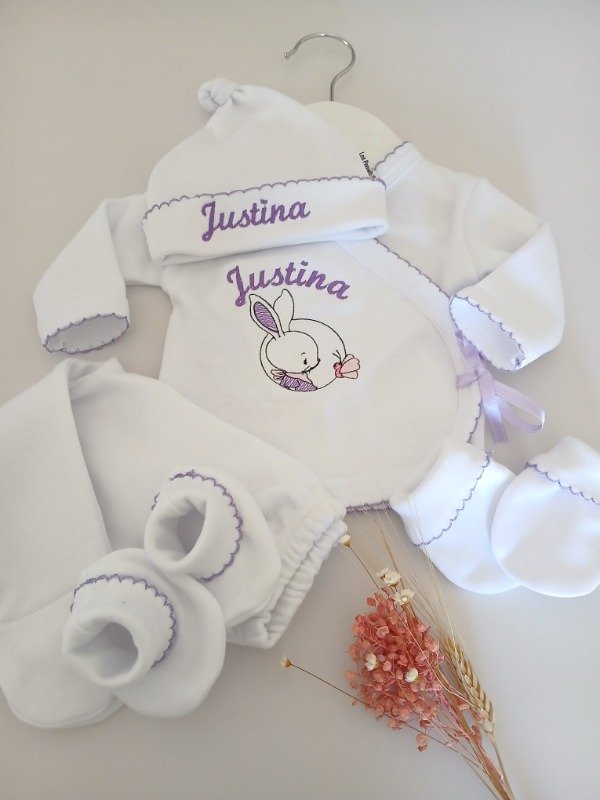 Producto - Ajuar personalizado conejita lila