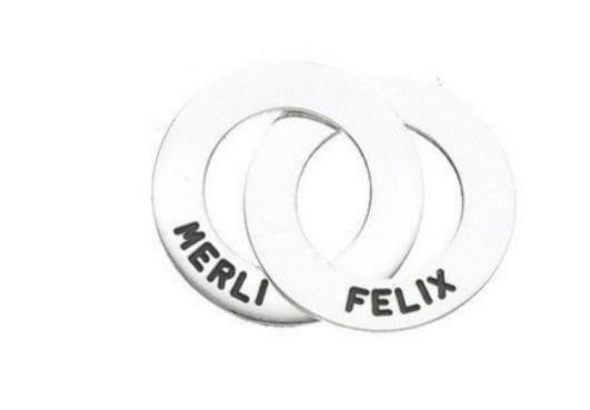 Producto - Arandela doble plata 925