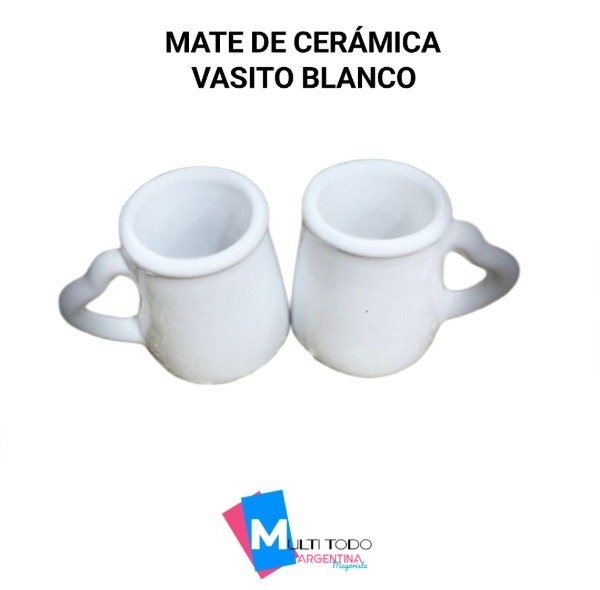 Producto - MATE DE CERÁMICA VASITO BLANCO