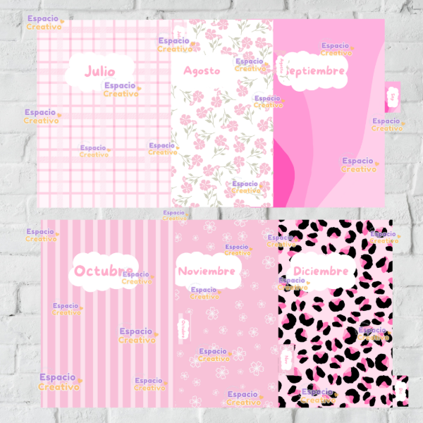 Producto - Portada meses - Pink - Imprimible