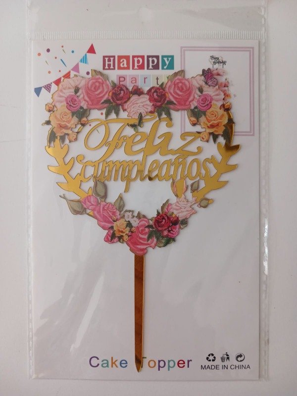 Producto - Cake Topper Acrílico Estampado "FC" M04