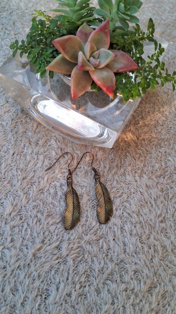 Producto - Aros Pluma tamaño mediano