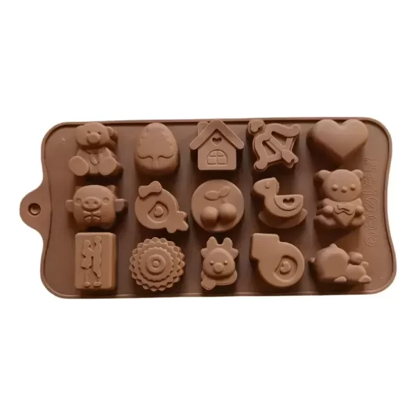 Producto - Molde Repostería Bombones osito pareja casita - 0