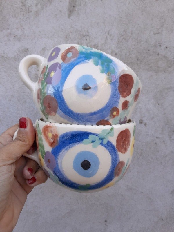 Producto - Tazón - Ojo y Flores