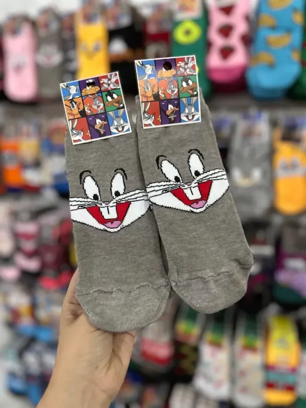 Producto - Media soquete doble hilado Bugs bunny cara