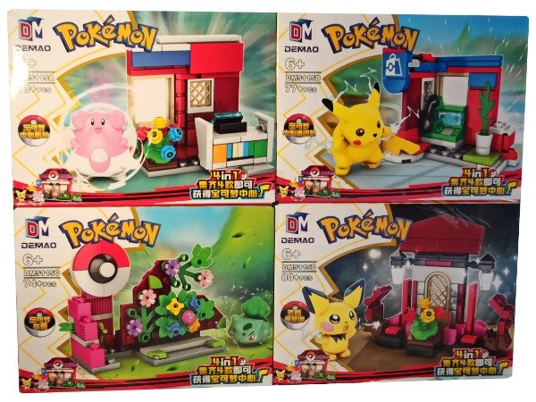 Producto - Simil Lego DM5115 Pokemon Casa x4 ,tremendo set , todos los de la fotos