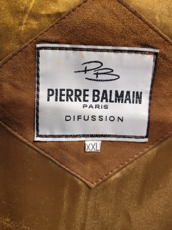 Producto - Campera PIERRE BALMAIN marrón gamuzada Talle XXL - PRECIO: 100X - 4