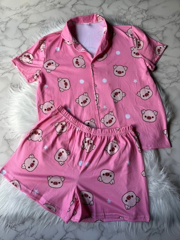 Producto - Pijama camisero animado morley - Chanchito