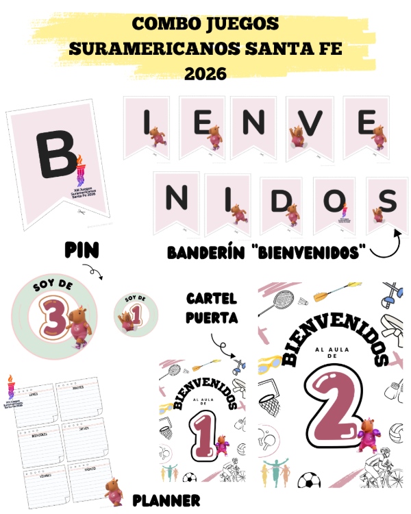 Producto - COMBO JUEGOS SURAMERICANOS SANTA FE 2026. Primer y segundo ciclo
