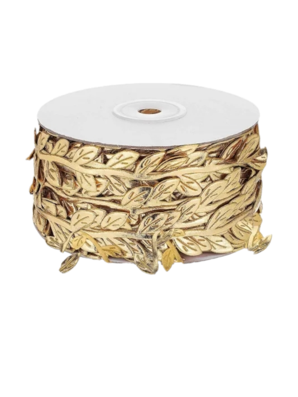 Producto - CINTA DE HOJAS TIRA DE LAURELES DORADO X METRO
