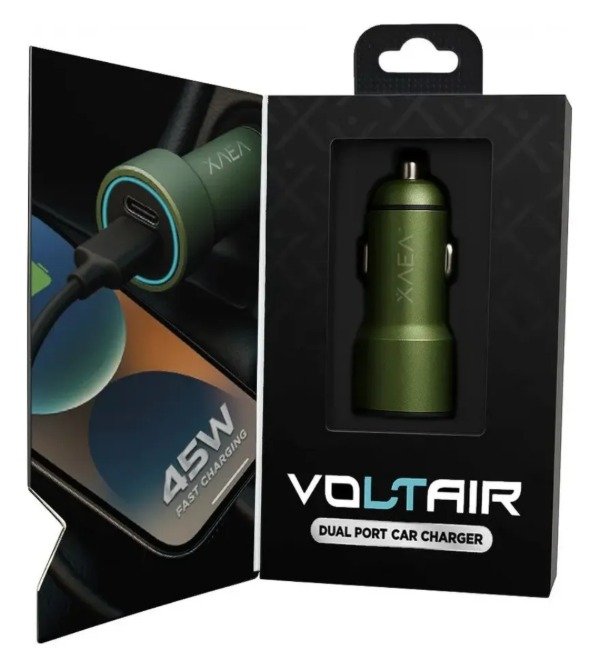 Producto - ADAPTADOR CARGADOR 12V VOLTAIR MODX517 3A 1USB + 1TC  XAEA  VERDE - 0