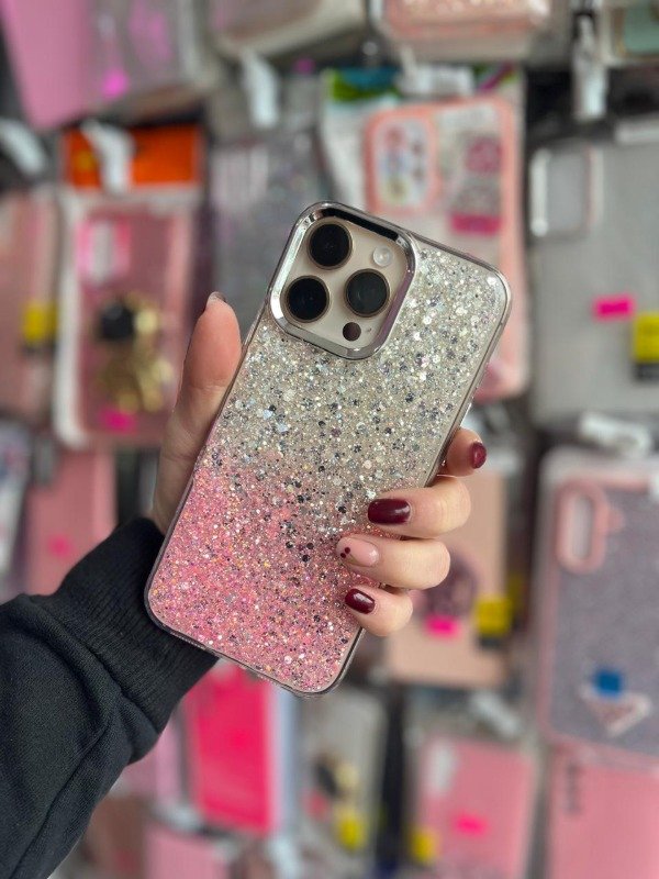 Producto - Case moon degrade plateado y rosa