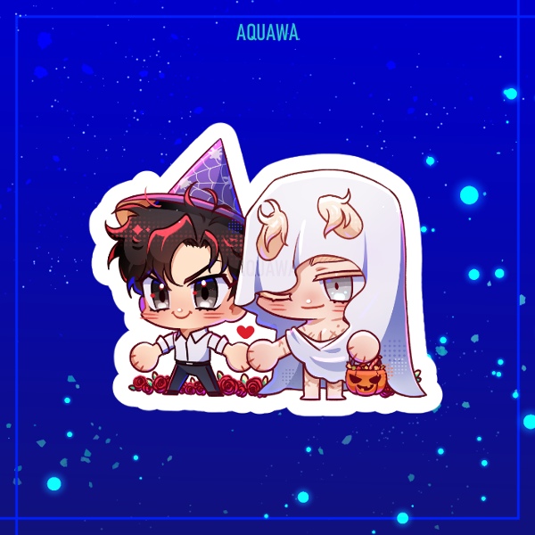 Producto - Sticker de Rosas y champaña jawalin