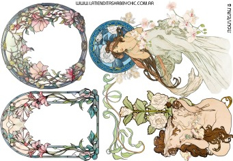 Producto - ART-NOUVEAU 8 TRANSFERMIXED A4