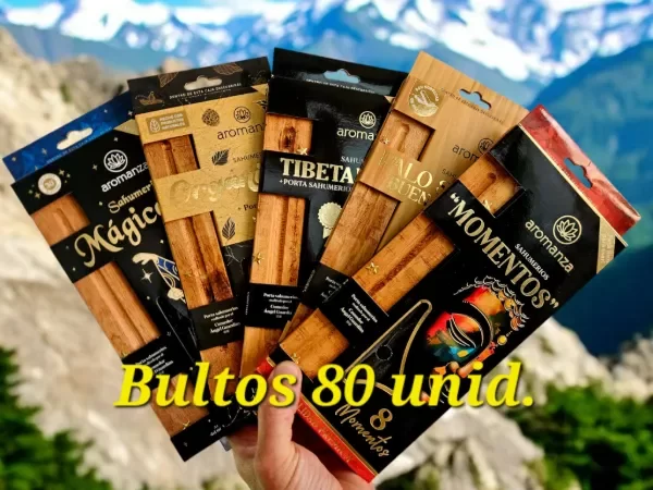 Producto - BULTO CAJA PACK SAHUMERIOS AROMANZA C/PORTA x 80 U.