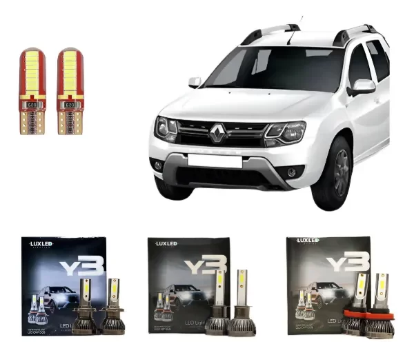 Producto - Kit Cree Led Y3 Luz Baja Alta Y Antiniebla Renault Duster