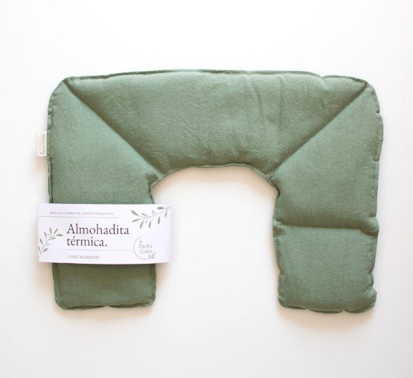 Producto - Almohadita Cervical PURO ALGODÓN Verde Oliva