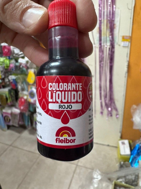 Producto - Colorante Líquido Fleibor Rojo x 30cc x1