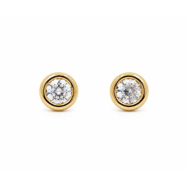 Producto - Aros Plata Dorada con cubic