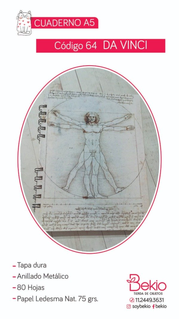 Producto - Cuaderno A5 - 64 Da Vinci