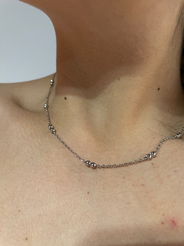 Producto - Collar 2 bolitas corta