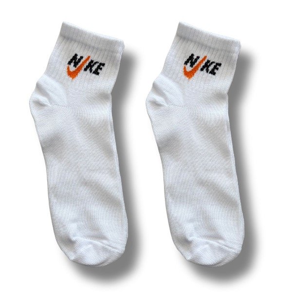 Producto - Nike Blanca Pipa Naranja - Soquetes Altos