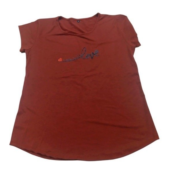Producto - Remera dama modal "Love" T6 rojo