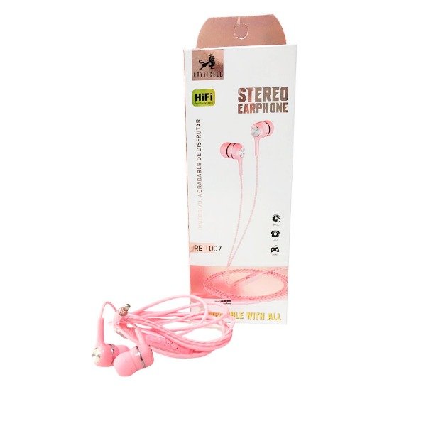Producto - AURICULARES ROYALCELL MALLADO 3.5 COLORES RE-1007
