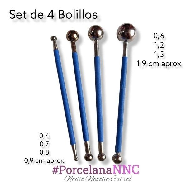 Producto - Set de 4 Bolillos metálicos