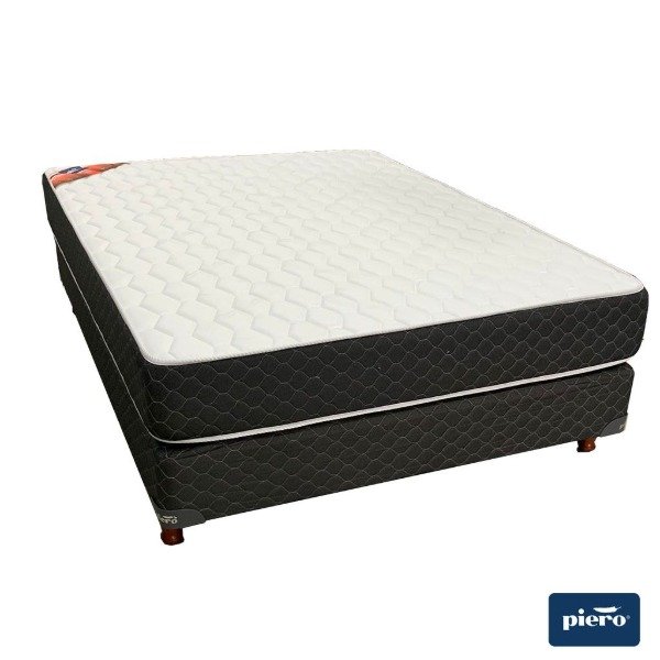 Producto - Juego Sommier (colchón y base) PIERO ESPUMA FOAM 2 PLAZAS Y MEDIA ALTA