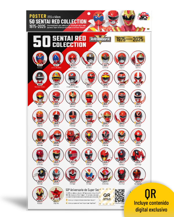 Producto - Poster / Power Rangers 50 Sentai Red Collection