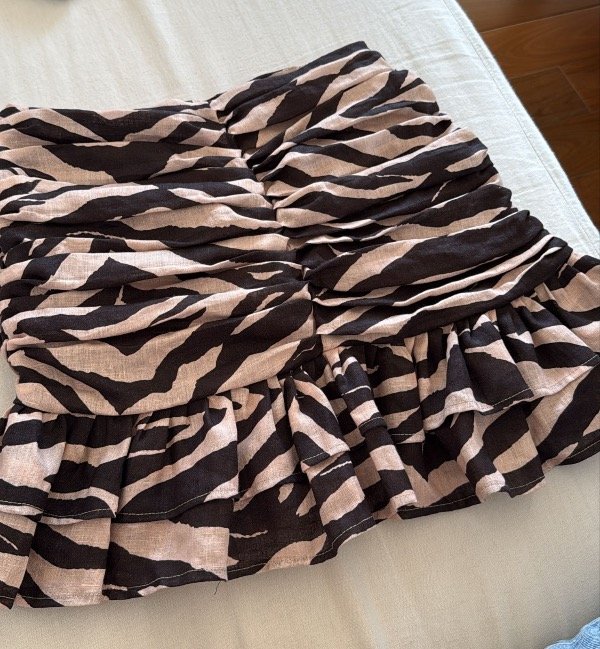 Producto - The linen mini zebra /  Mini de Lino con volados