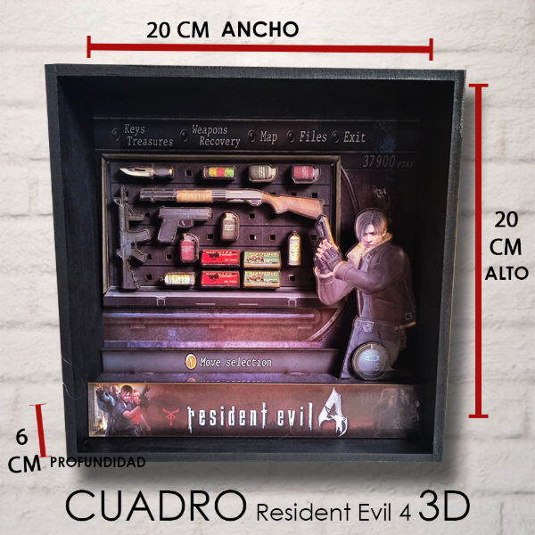 Producto - Cuadro 3d Resident Evil 4