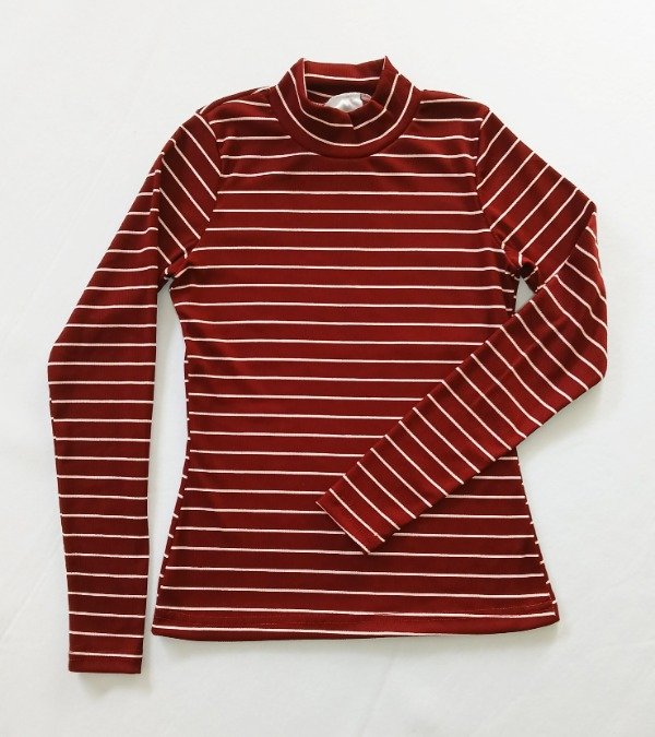 Producto - Polera Rayado Bordo