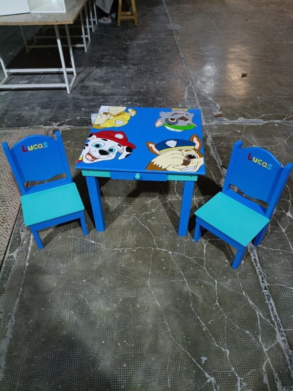 Producto - Juego de mesa tapa con cajon + 2 sillas - 2