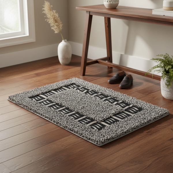 Producto - Alfombra de Algodón "Negro Cebra"