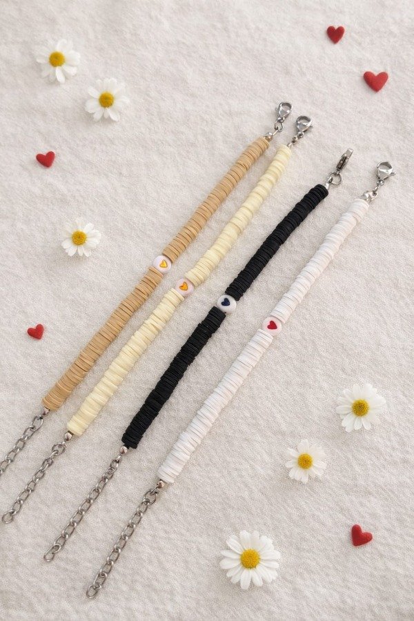 Producto - Pulseras para compartir con fimos - Día de los Enamorados