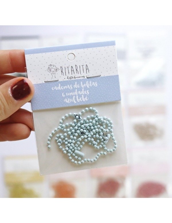 Producto - Cadena bolita Azul bebe