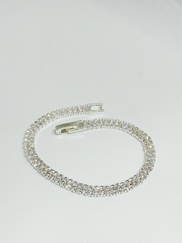 Producto - Pulsera de strass doble blanca